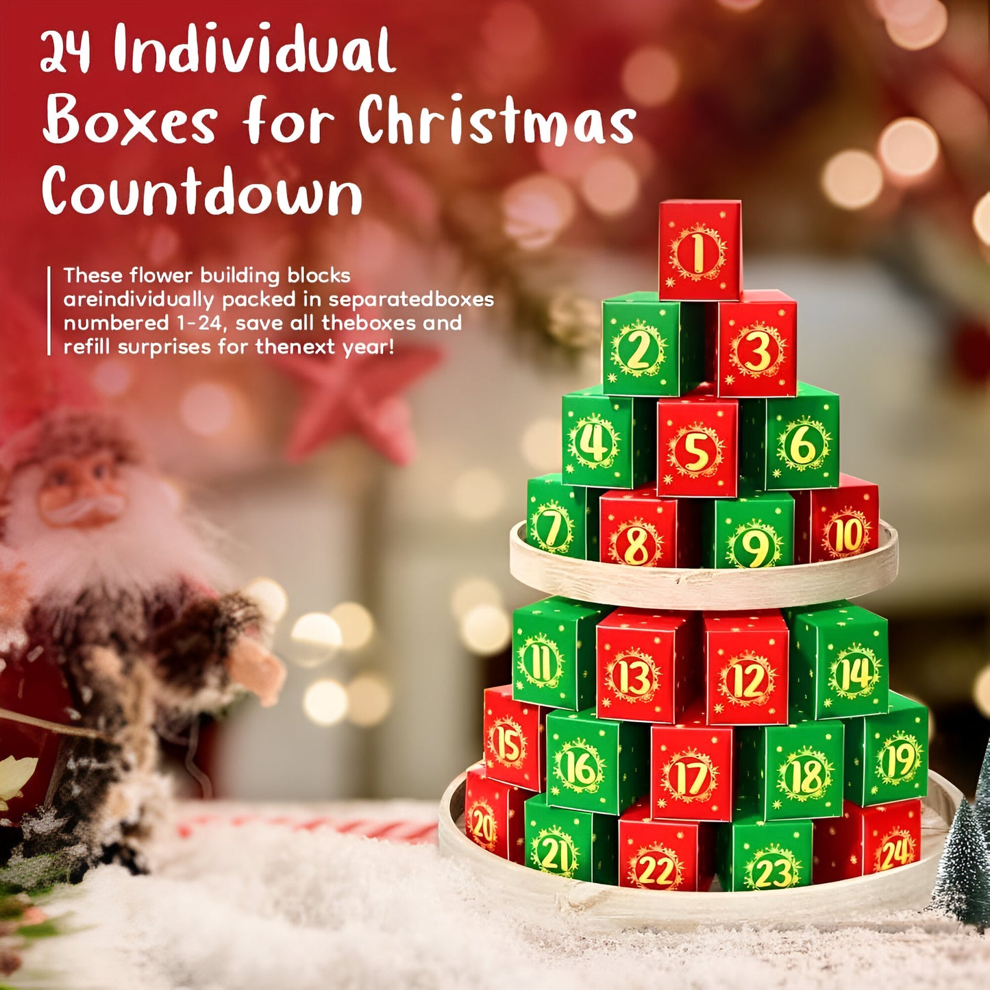 BouquetBricks™ Flower Building Bricks Advent