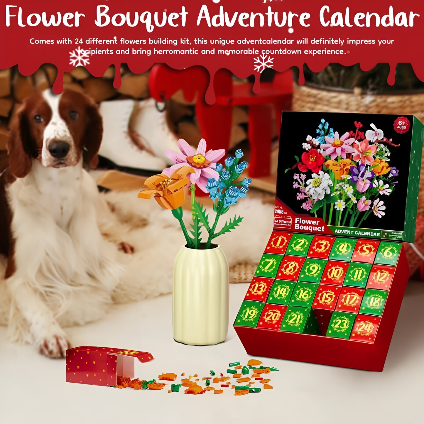 BouquetBricks™ Flower Building Bricks Advent