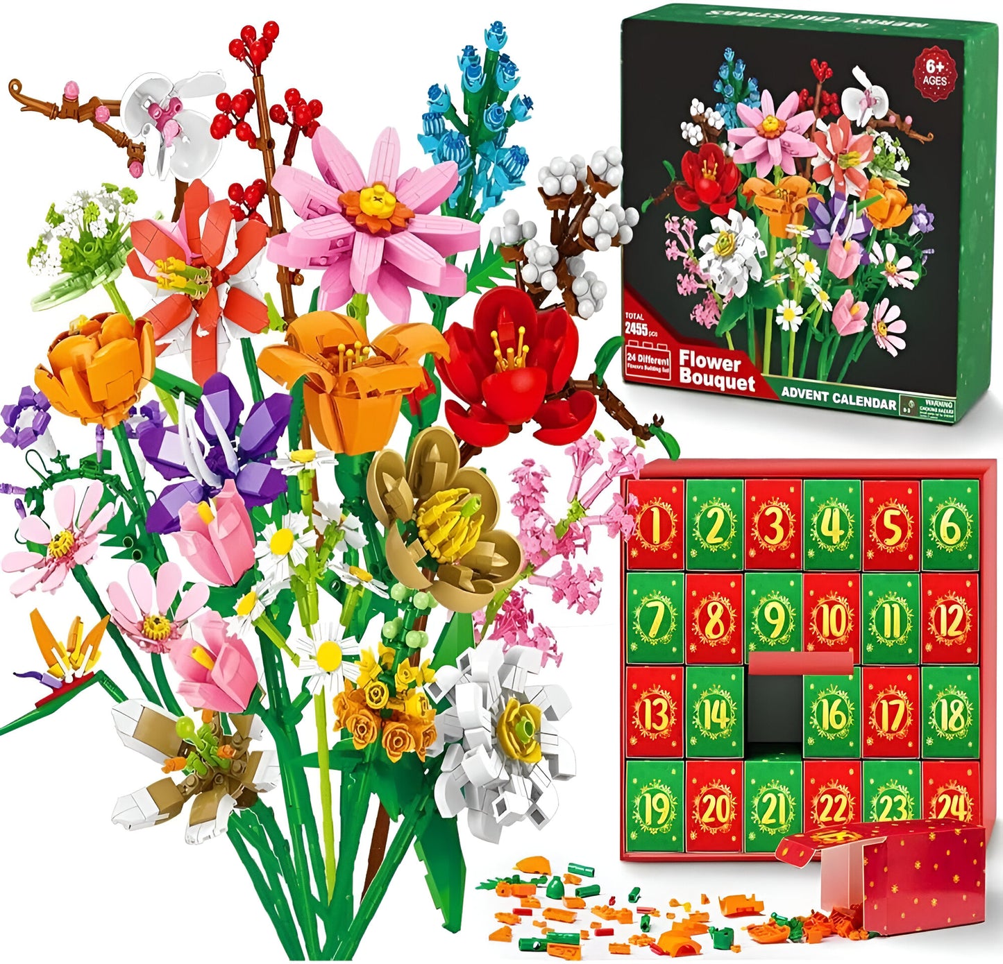 BouquetBricks™ Flower Building Bricks Advent
